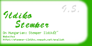 ildiko stemper business card